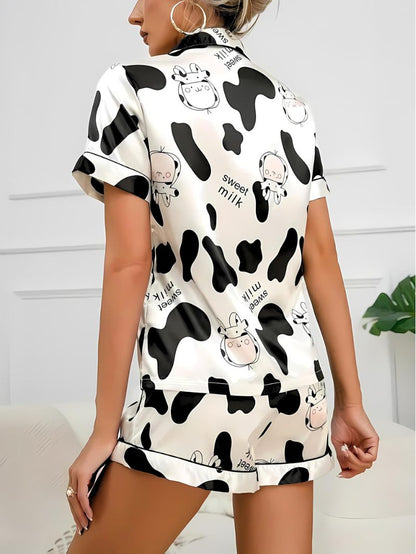 Moo chic Satin Pajama Set