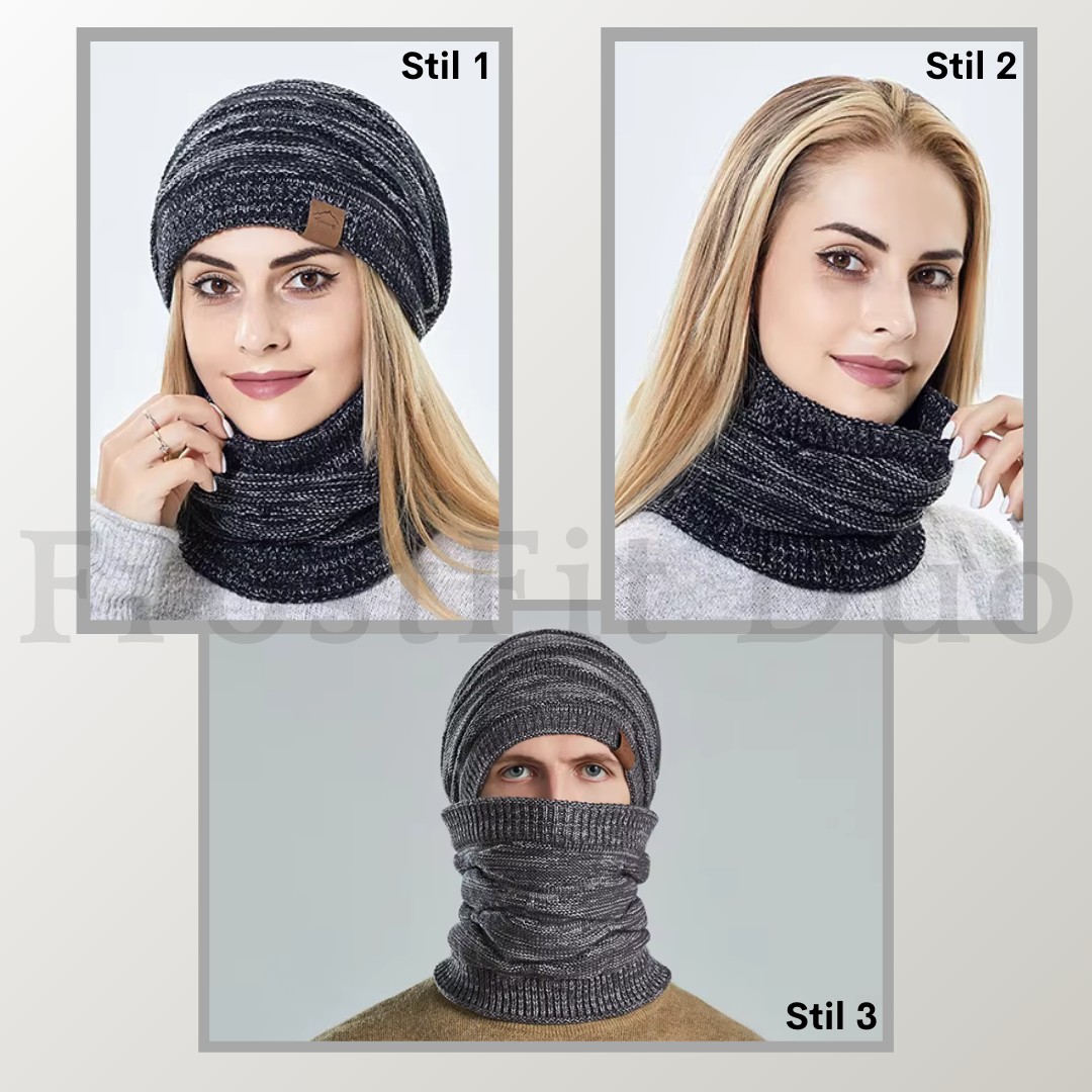 FrostFit Duo – Thermal Winter Hat and Scarf Set - Unisex