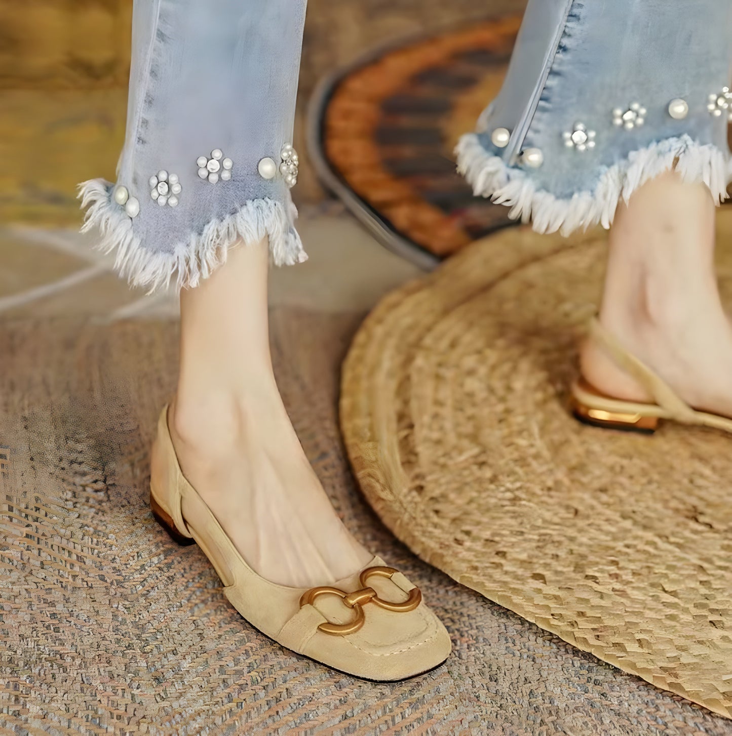 Aliyah - Elegant Sandals with Heel Strap