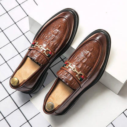 Monaco Embossed Leather Loafers