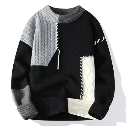 Atlas Tonal Patchwork Sweater