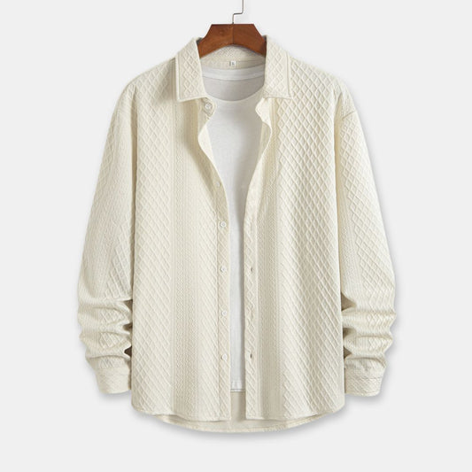 Long Sleeve Ivory Lux Button Up