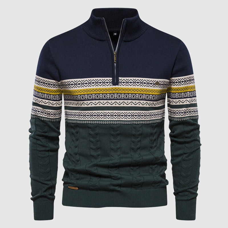 Alvano Half Zip Knit Sweater