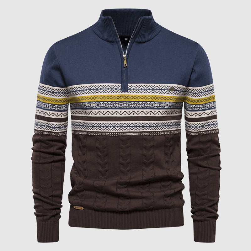 Alvano Half Zip Knit Sweater