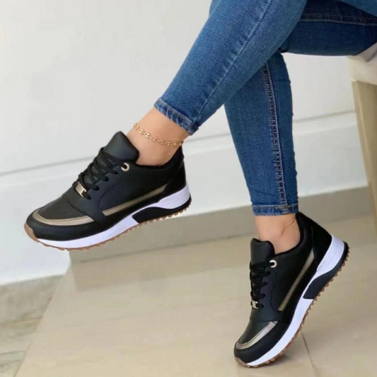 Women’s Slip On PU Sneakers  Comfortable Casual Everyday Shoes