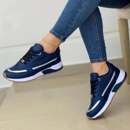 Women’s Slip On PU Sneakers  Comfortable Casual Everyday Shoes