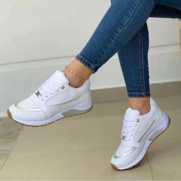 Women’s Slip On PU Sneakers  Comfortable Casual Everyday Shoes