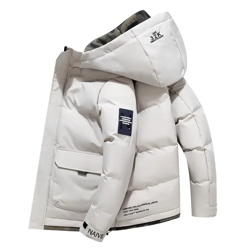 Fixed Hooded Winter Parka  Windproof, Insulated & Modern