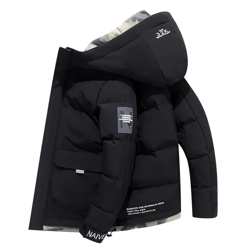 Fixed Hooded Winter Parka  Windproof, Insulated & Modern