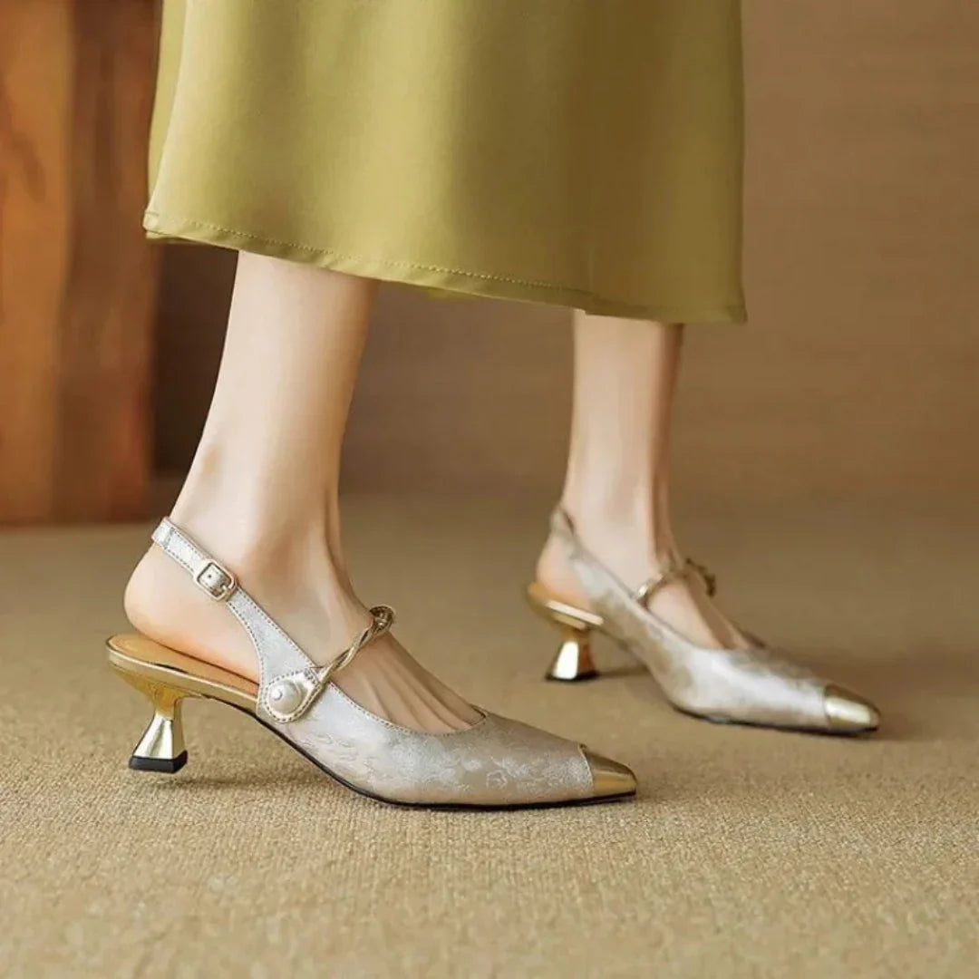 Allegra Slingback Kitten Heels