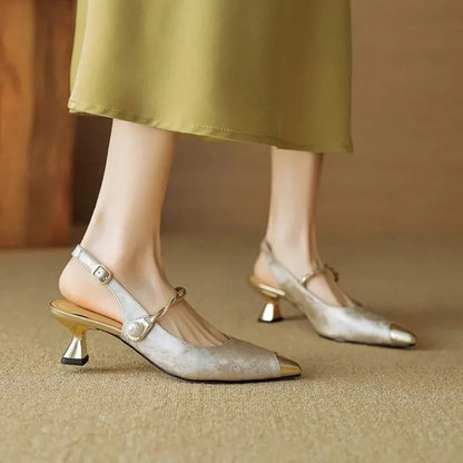 Allegra Slingback Kitten Heels