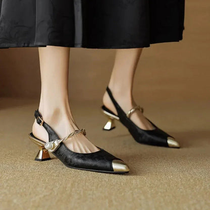 Allegra Slingback Kitten Heels