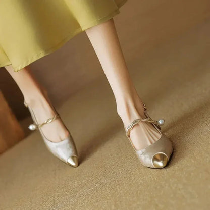 Allegra Slingback Kitten Heels