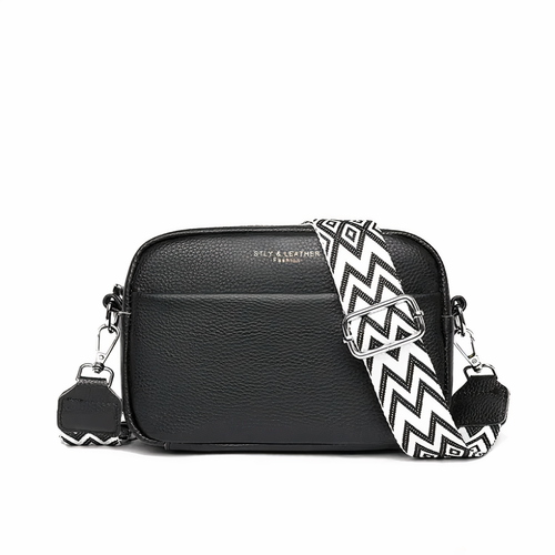 ChicZag - Rectangular leather crossbody bag