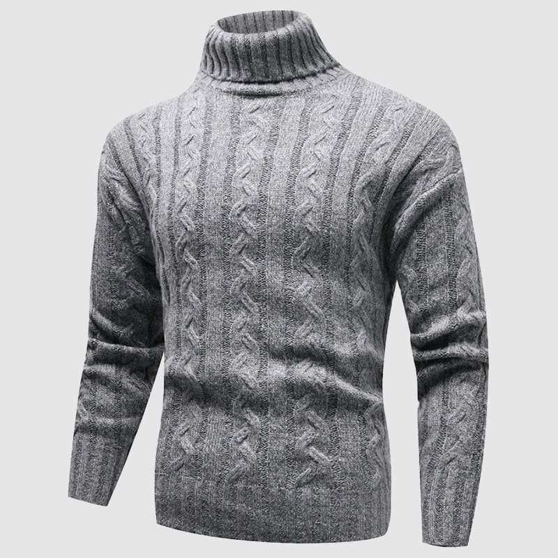 Oxford Cable Knit Turtleneck Sweater