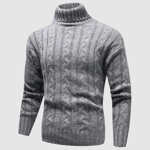 Oxford Cable Knit Turtleneck Sweater