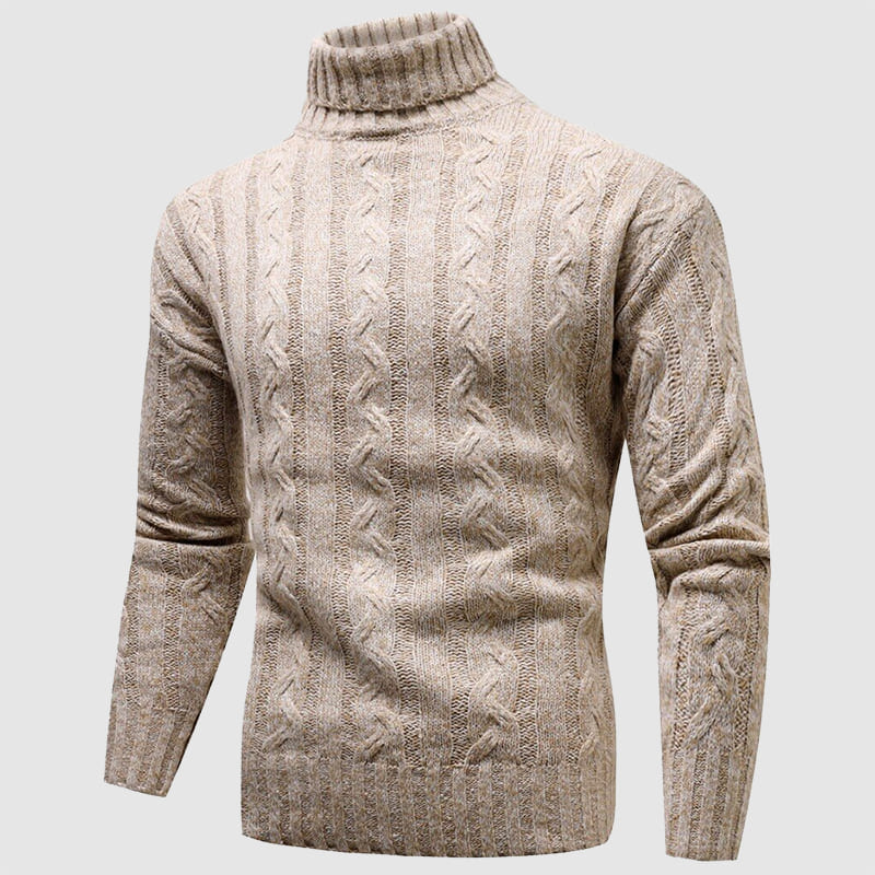 Oxford Cable Knit Turtleneck Sweater