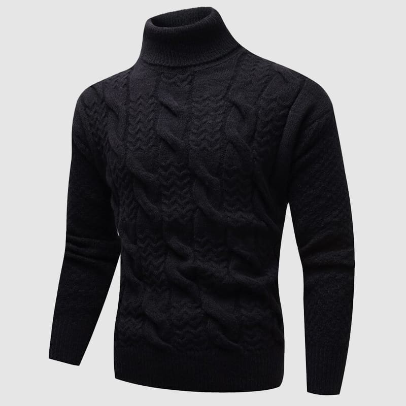 Oxford Cable Knit Turtleneck Sweater