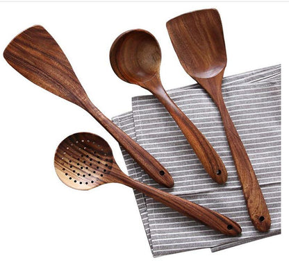 4 Piece Teak Kitchen Utensil Set