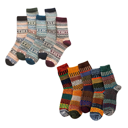 Montreux Wool Knit Socks - Set of 5