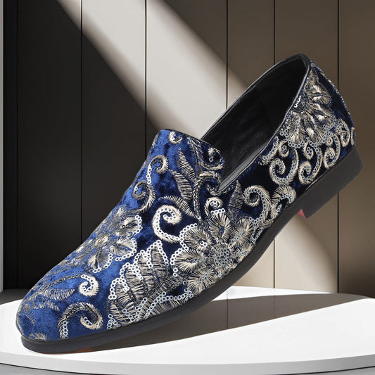 Verona Embroidered Velvet Loafers