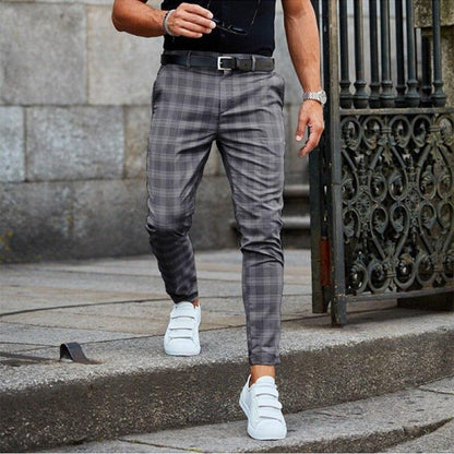 Varenzo Checkered Chino Pants