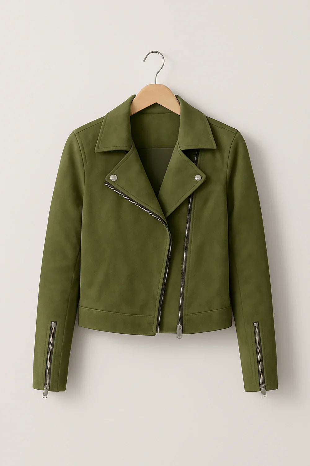 Aria Women’s Zipper Moto Bomber Jacket