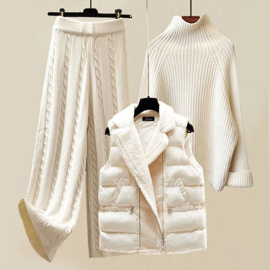 3 Piece Knit Pants & Vest Set
