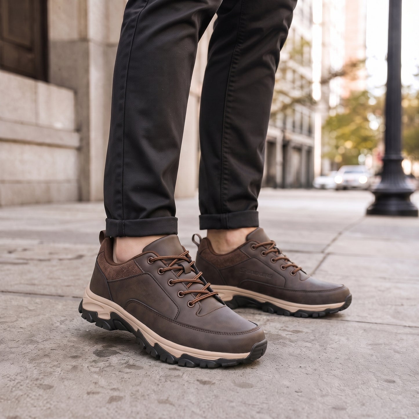 Reid - Men's Genuine Leather Sneakers with Arch Support