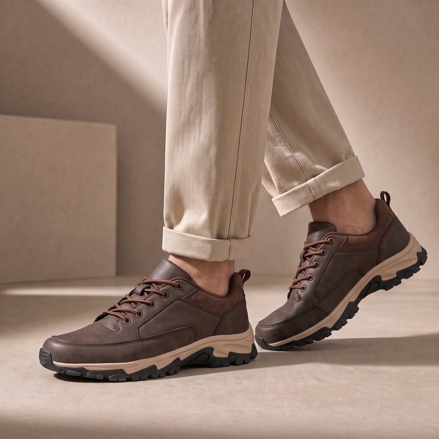 Reid - Men's Genuine Leather Sneakers with Arch Support
