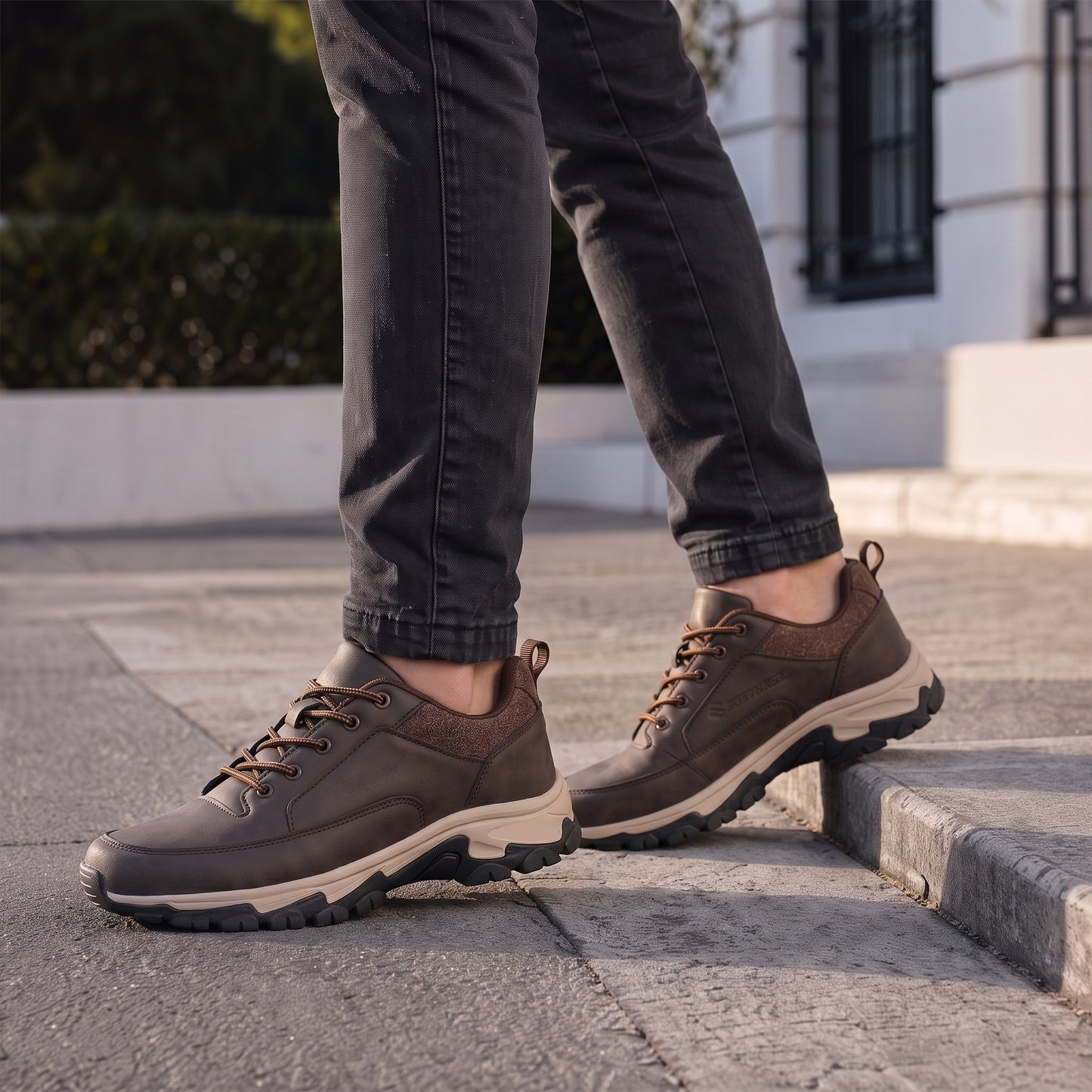 Reid - Men's Genuine Leather Sneakers with Arch Support