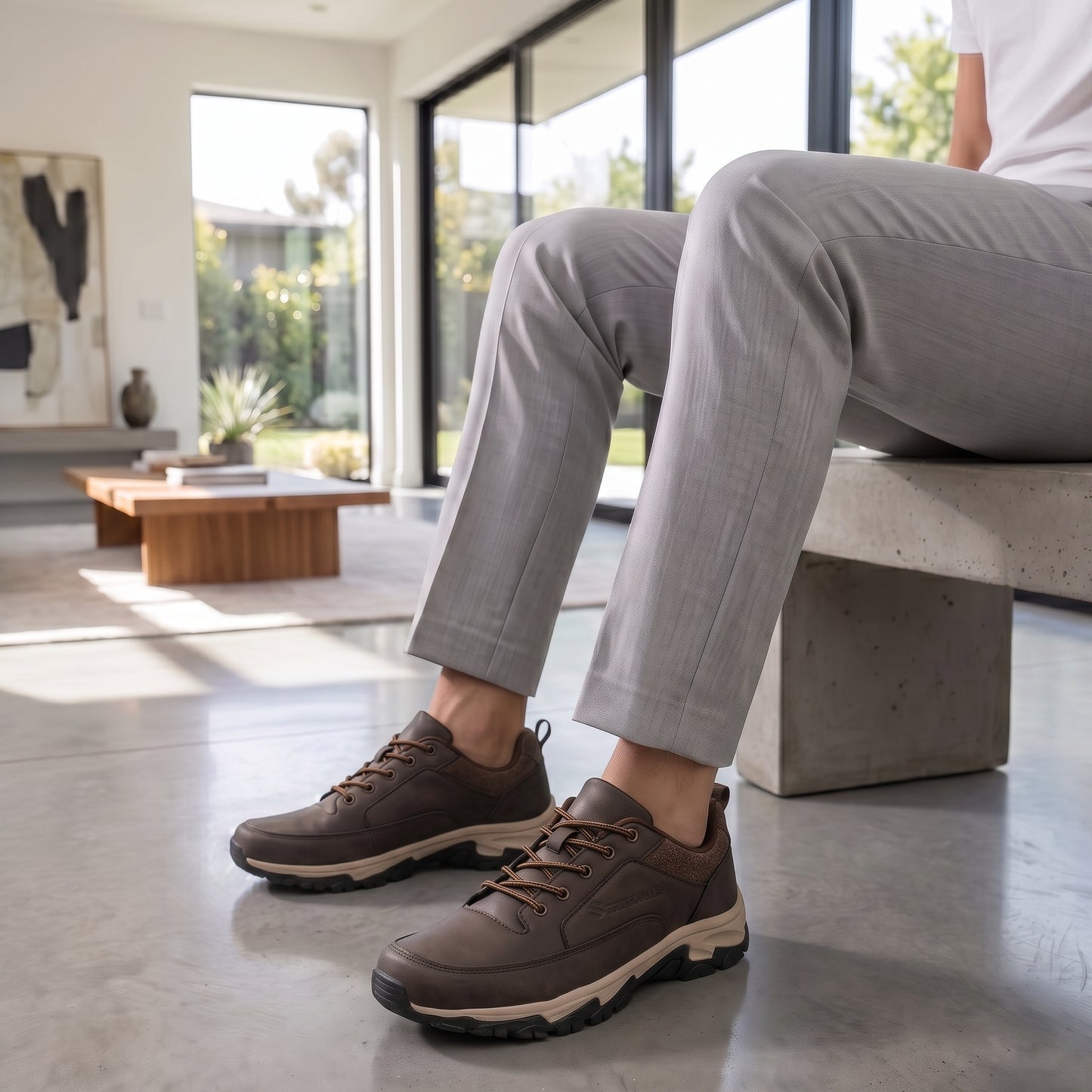 Reid - Men's Genuine Leather Sneakers with Arch Support