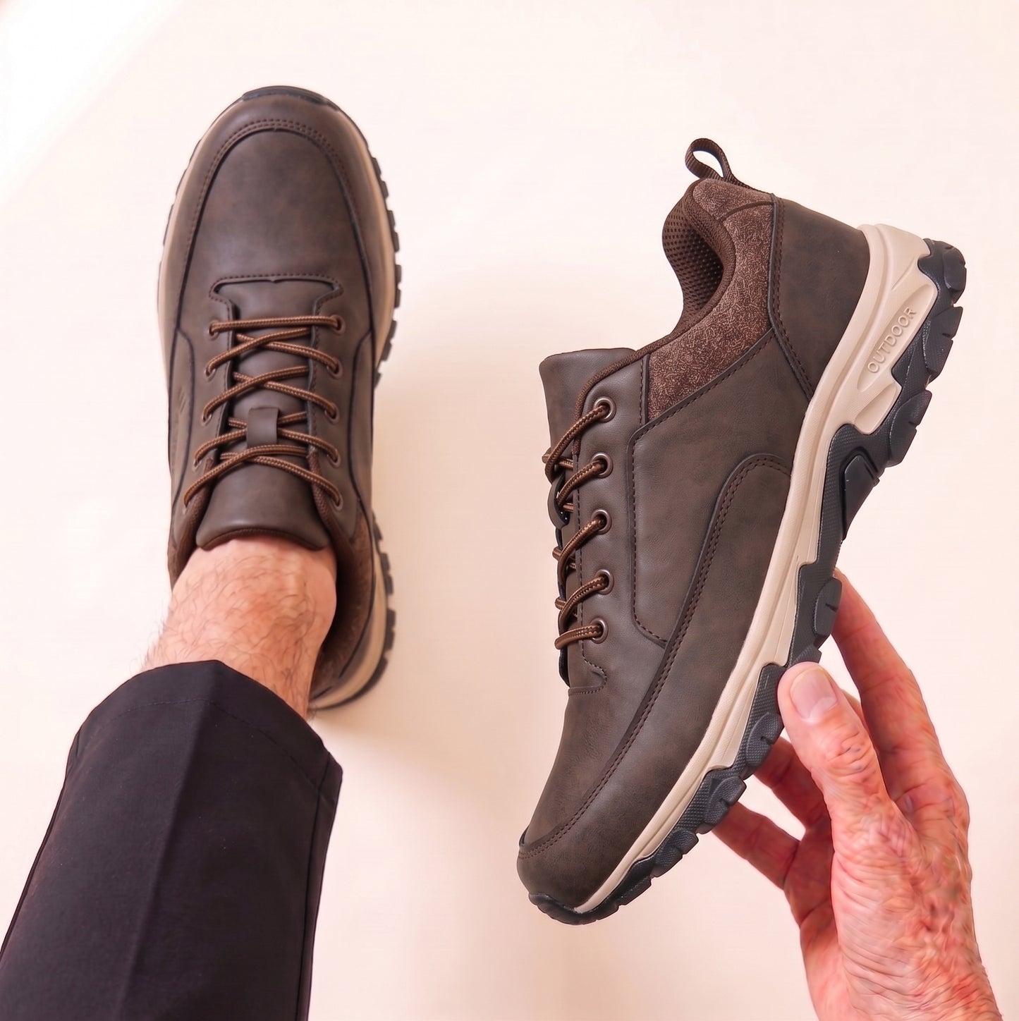 Reid - Men's Genuine Leather Sneakers with Arch Support