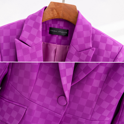 Arlena Plaid Blazer