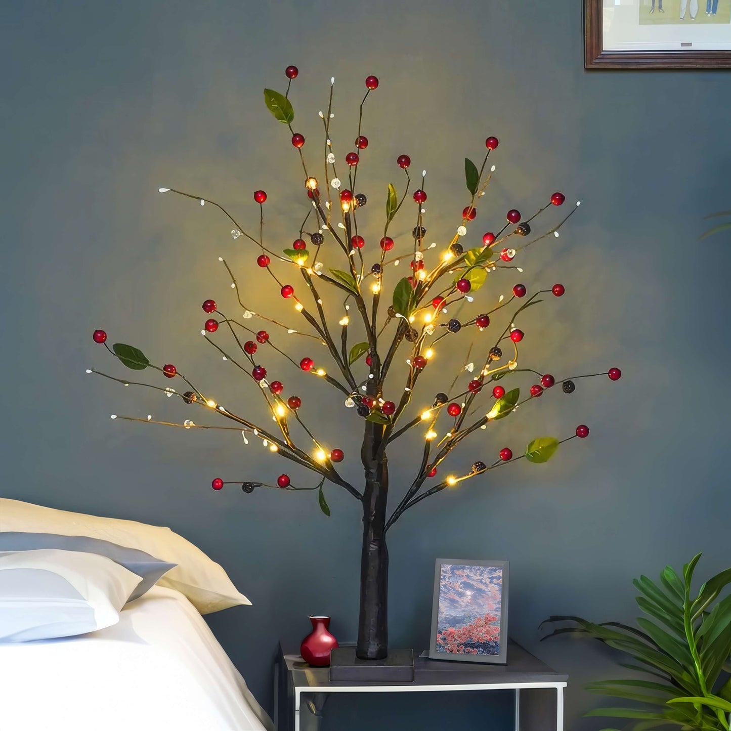 Red Berry Blossom Tree – Festive centerpiece for the holidays