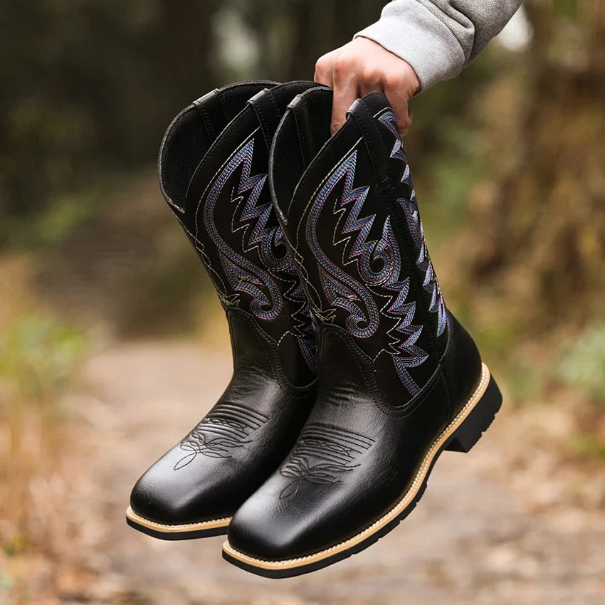 Denton Embroidered Western Cowboy Boots