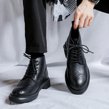 Tuscany Brogue Leather Boots