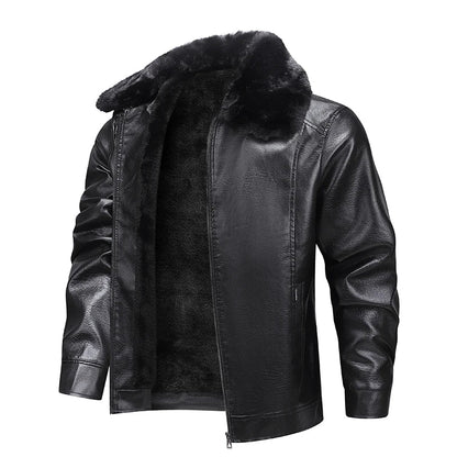 Kardel Faux Leather Fur Jacket