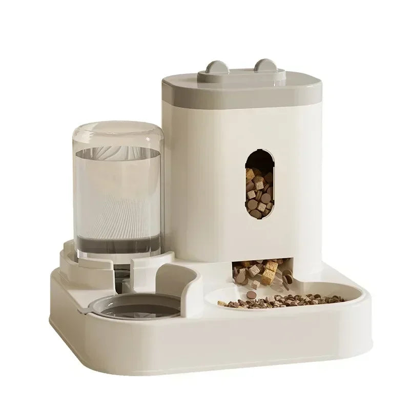 HydraFeast Dual Pet Feeder with Water Fountain