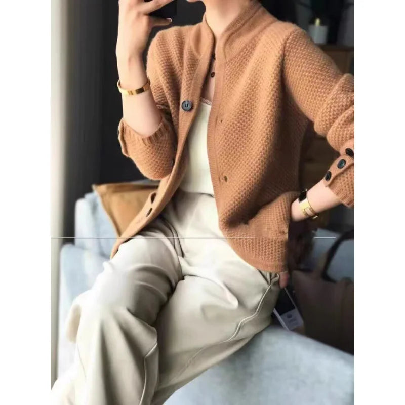 Mary Veil Silken Half neck Cardigan
