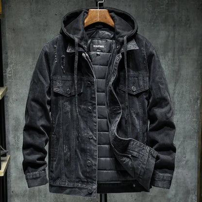 Men’s 2-in-1 Denim Jacket with Removable Inner Layer
