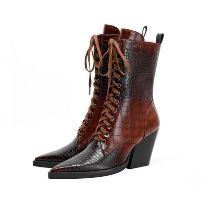 Santorini Fashion Lace Up Boots