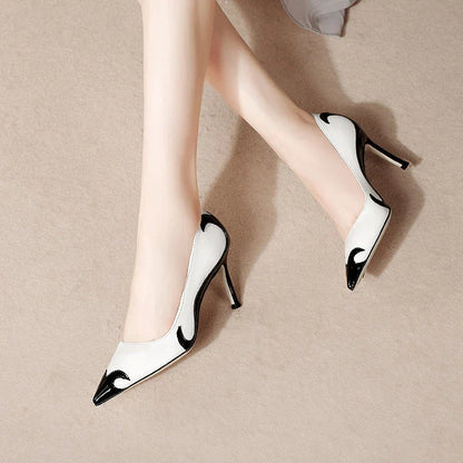 Valencia Two Tone Leather Heels