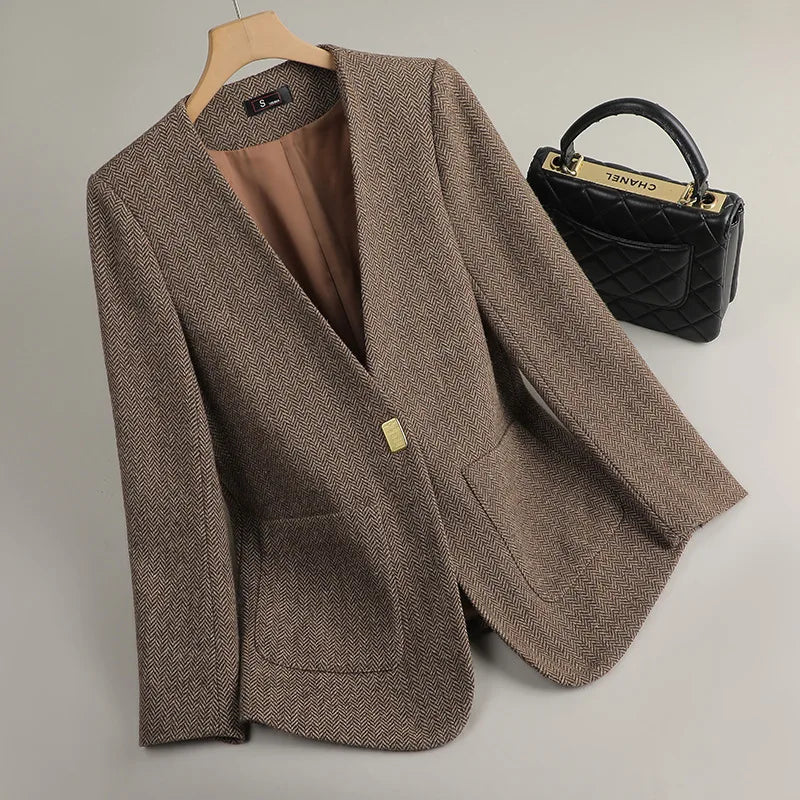 Liana Single Button Wool Blazer