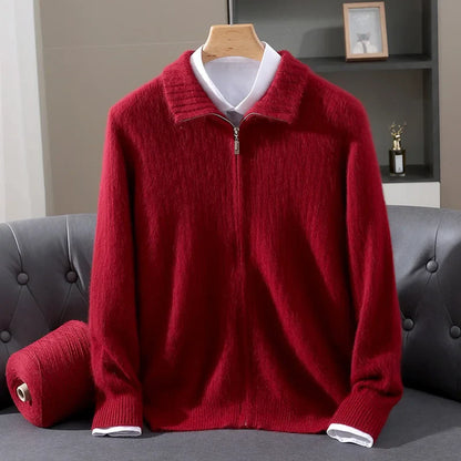 Marvion Cashmere Zip Cardigan