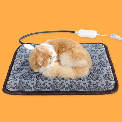 Heated Pet Bed Pad  Waterproof Electric Warming Mat for Cats and Dogs