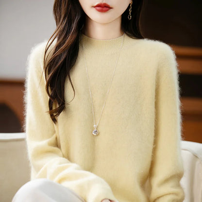 Arabelle Cashmere Wool High Neck Sweater