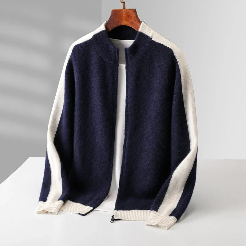 Laren Wool Jacquard Cardigan