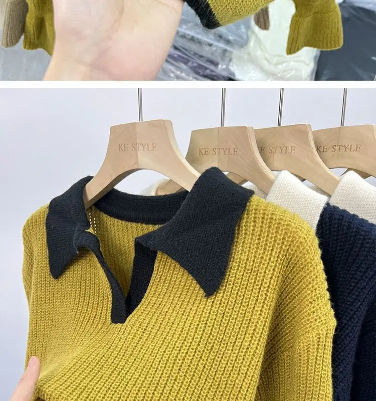Alina Classic Knit Polo Top