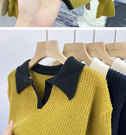 Alina Classic Knit Polo Top